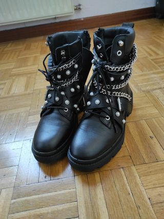 Botines Zara perlas de segunda mano en WALLAPOP