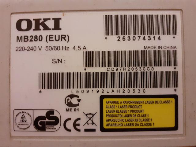 PLACAS Y MATERIAL ELECTRONICO IMPRESORA OKI MB280