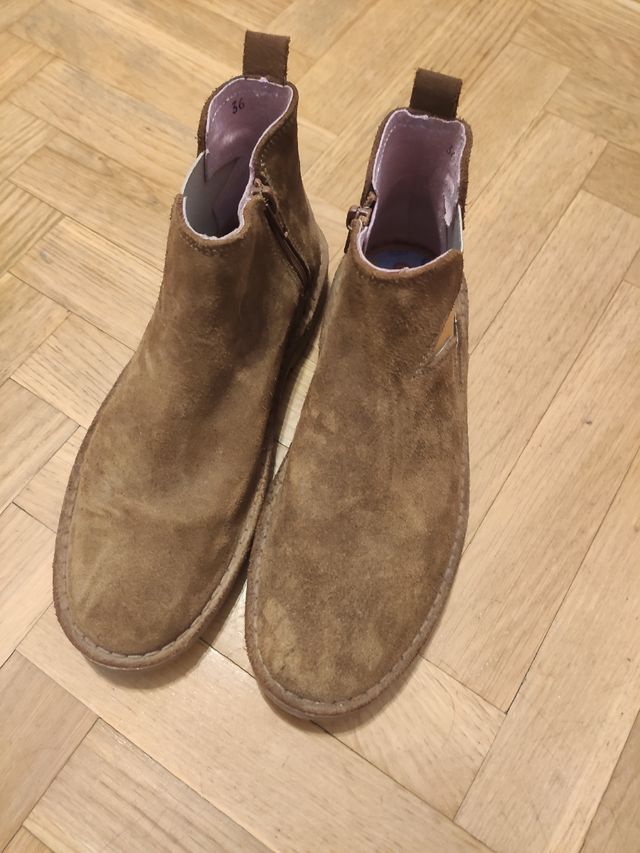 botines botas marrones piel 36