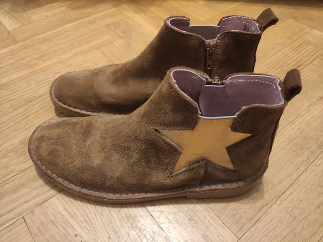 botines botas marrones piel 36