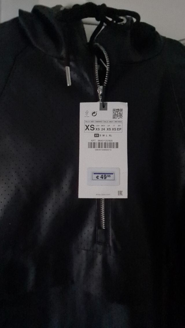 chaqueta efecto piel