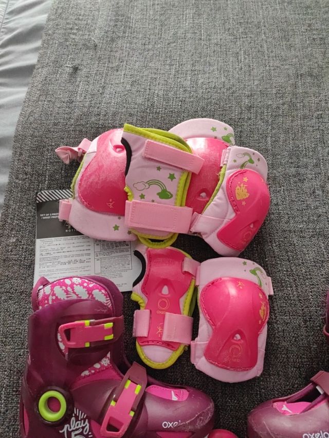 Patines en linea + protecciones talla 28-30