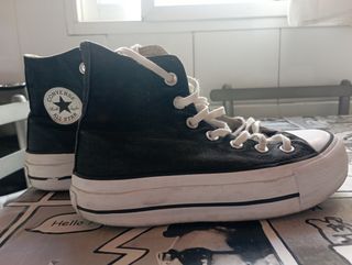 converse negras sin plataforma