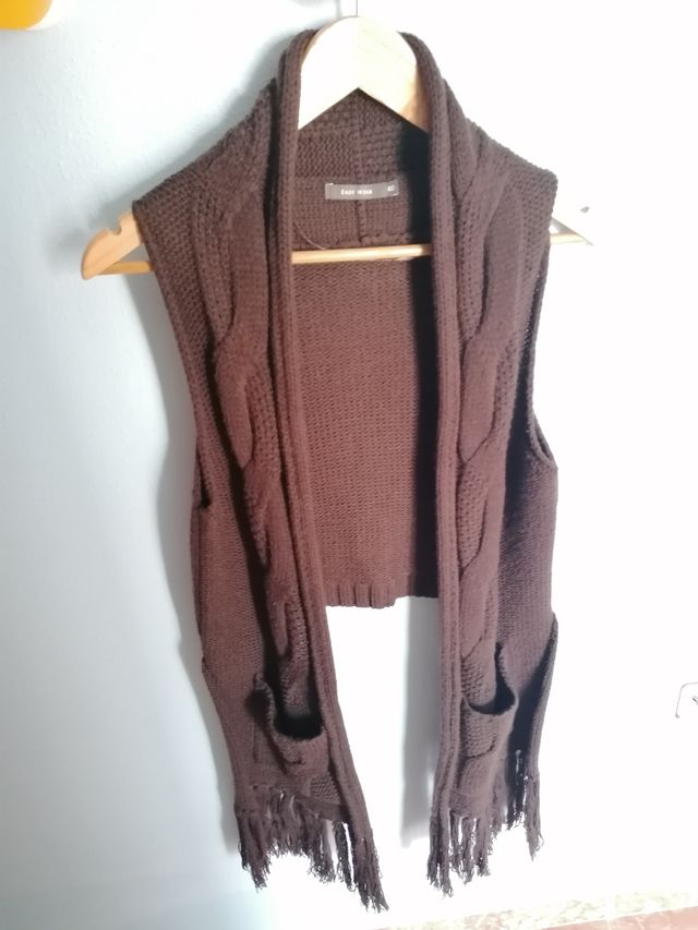 Chaleco largo de lana