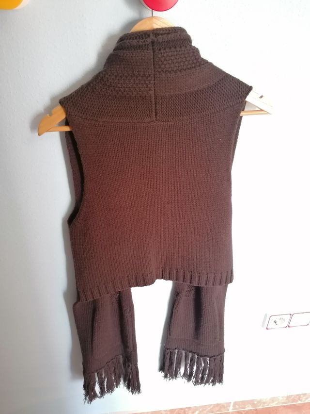 Chaleco largo de lana