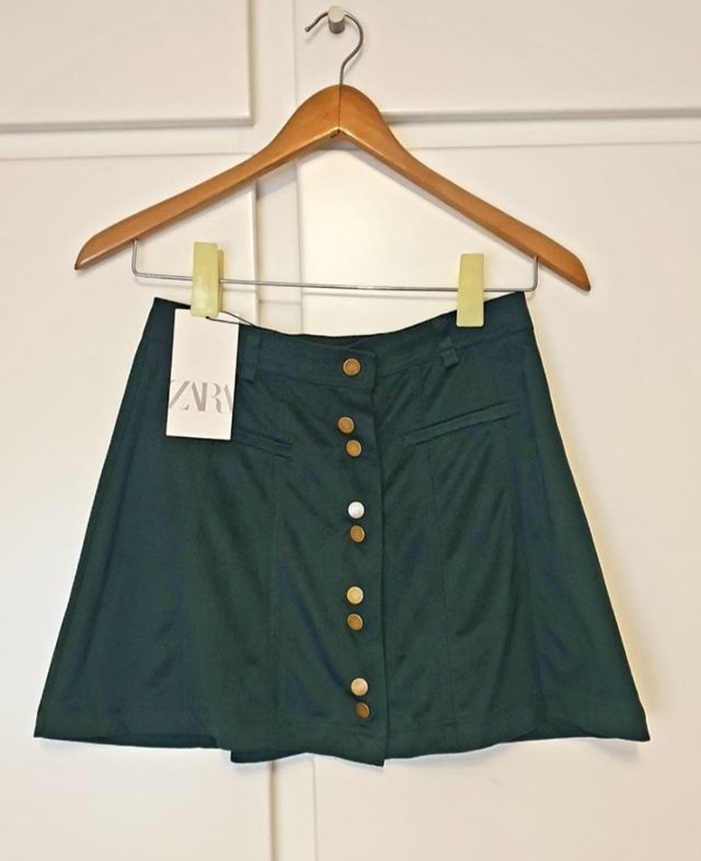 Falda verde talla S nueva con etiquetas