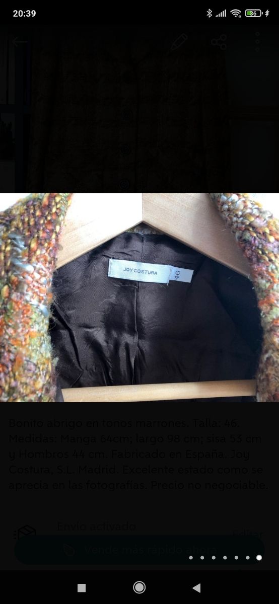 Abrigo Tonos Marrones