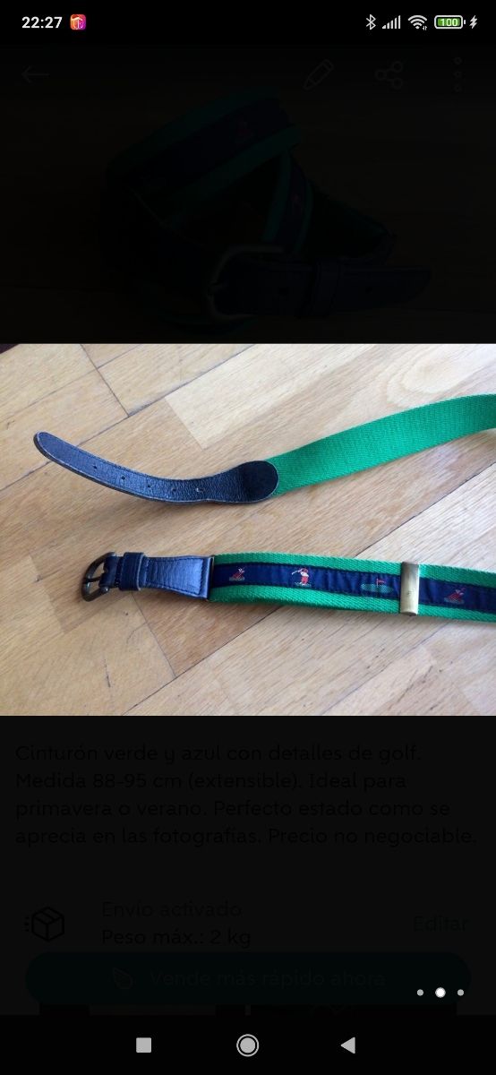 Cinturón con detalles de Golf