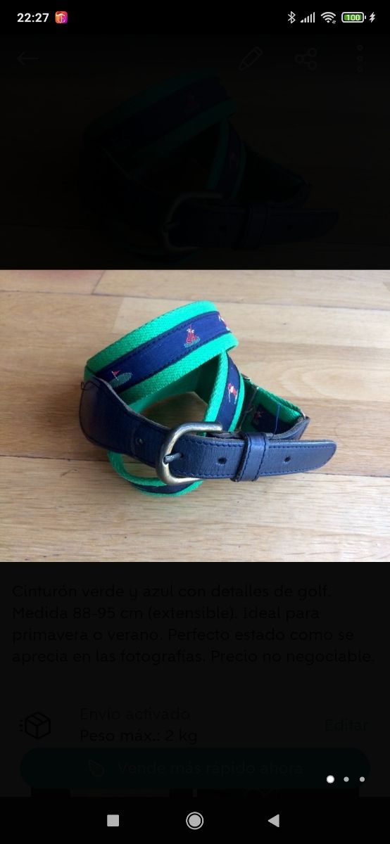 Cinturón con detalles de Golf