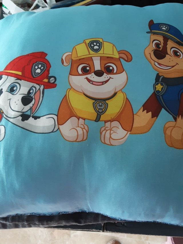 cojín Patrulla Canina muy nuevo 40X40 con relleno