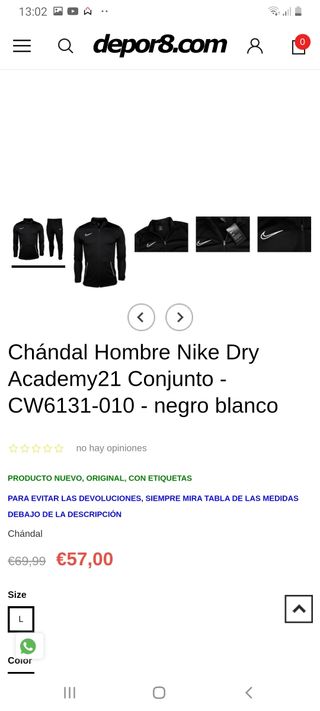 Chandal nike drill de segunda mano por 40 EUR en Collado Villalba en  WALLAPOP