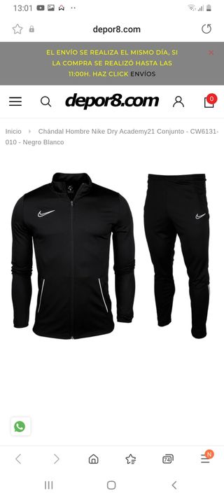 Chandal nike drill de segunda mano por 40 EUR en Collado Villalba en  WALLAPOP