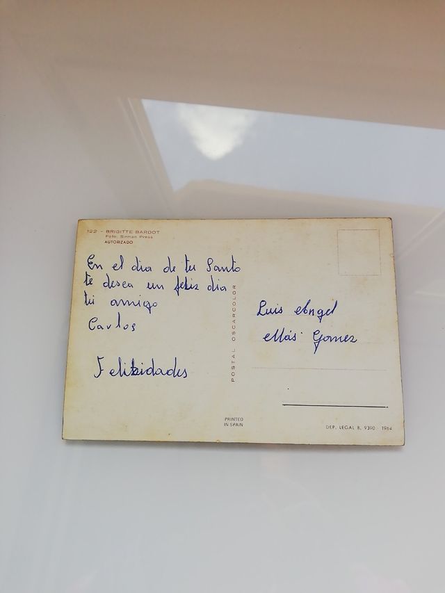 postal Brigitte Bardon. año 1964