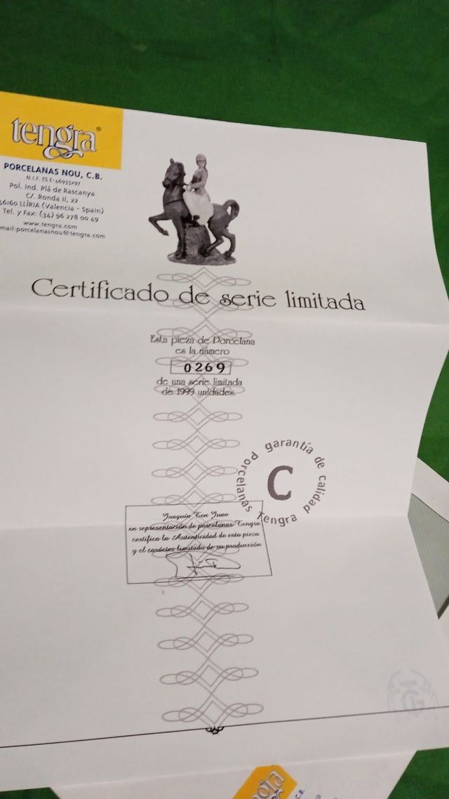 Figura porcelana grandísima española Tengra