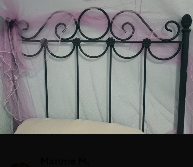 cabecero en forja negro de 90 cm