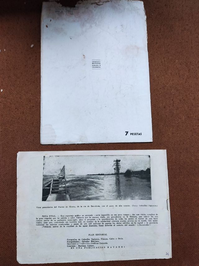 lotto Flood Valencia 1957. documenti.