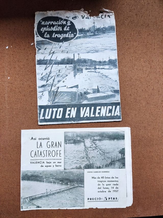 lotto Flood Valencia 1957. documenti.