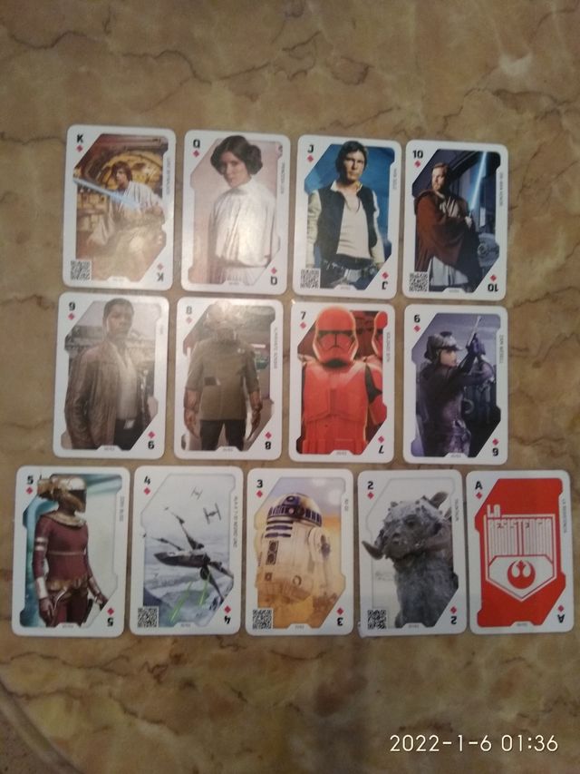 Cartas cromos Carrefour Star Wars