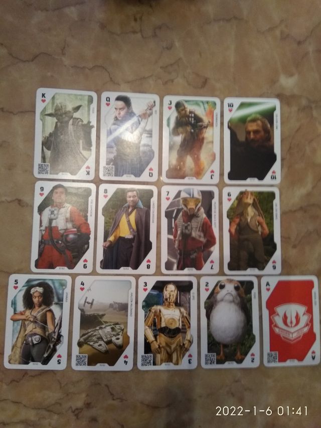Cartas cromos Carrefour Star Wars
