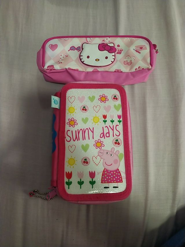 ESTUCHES PEPA PIG Y HELLO KITY