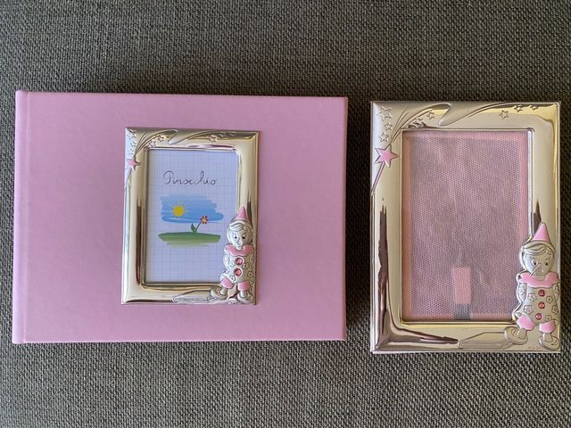 Album de fotos y marco de plata