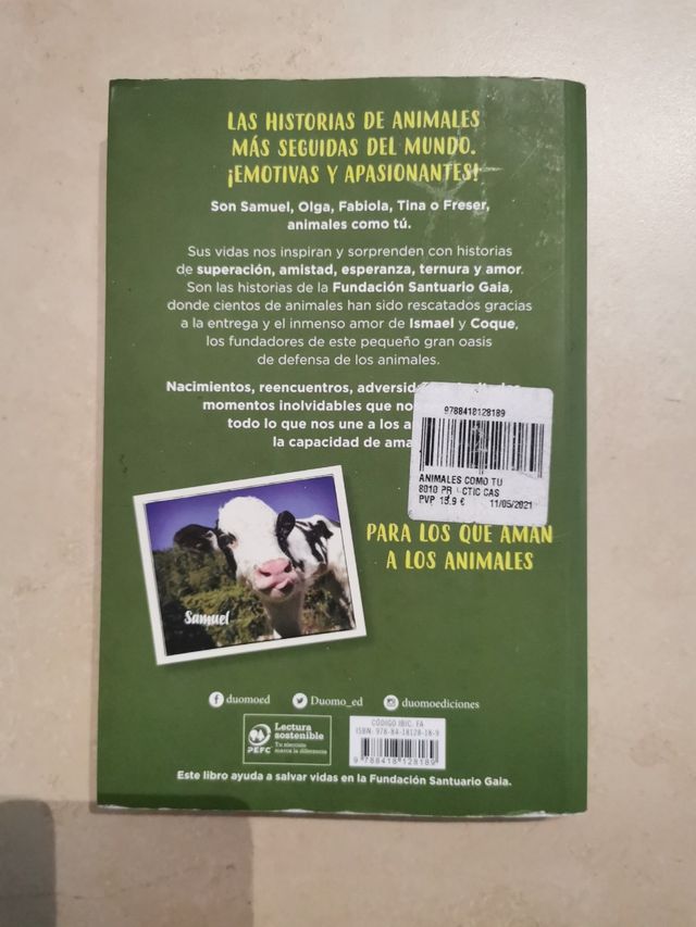 Libro ANIMALES COMO TÚ