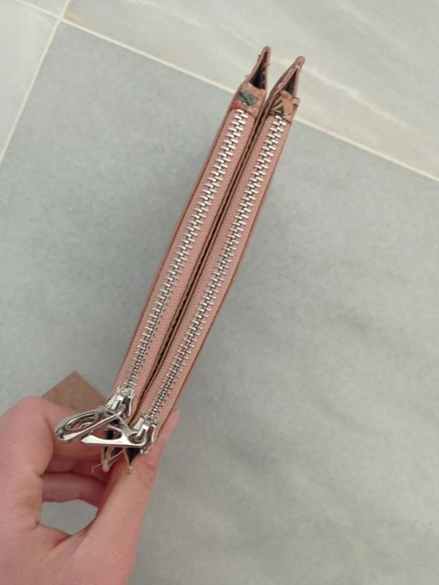 cartera doble ranura corcho natural 