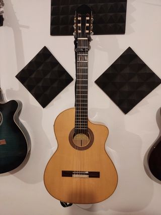 Guitarra Francisco Bros preamplificada de segunda mano por 400 EUR en  Albocàsser en WALLAPOP