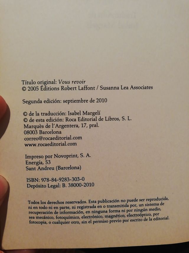 Libro Volver a verte (Vous revoir)