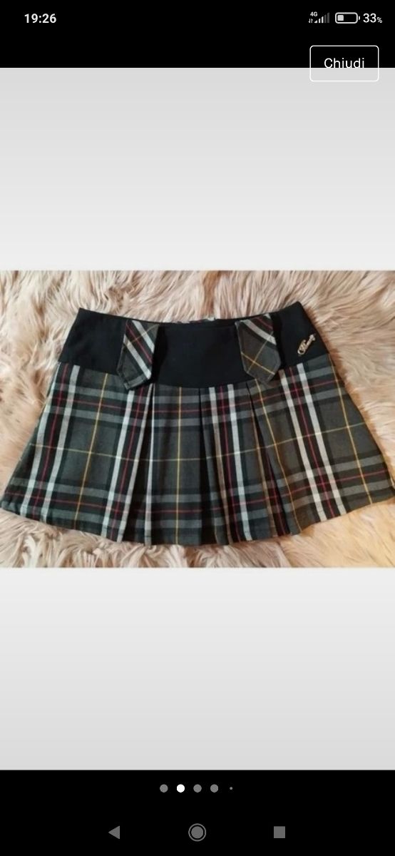 Minigonna scozzese B.Weij - IT 40 Made in Italy