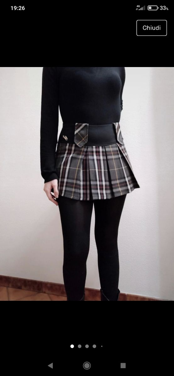 Minigonna scozzese B.Weij - IT 40 Made in Italy