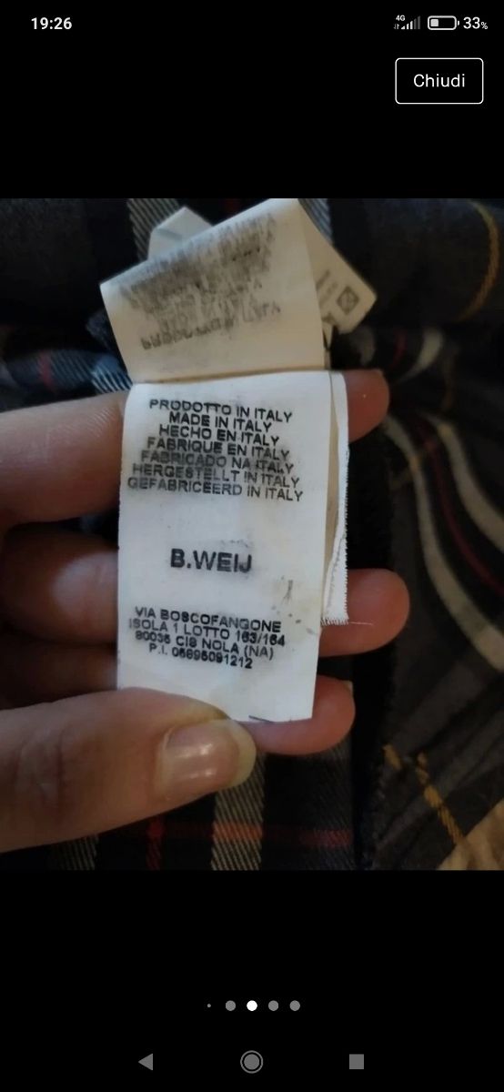 Minigonna scozzese B.Weij - IT 40 Made in Italy