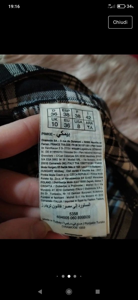 Minigonna Originale Pimkie Denim - Taglia I 42