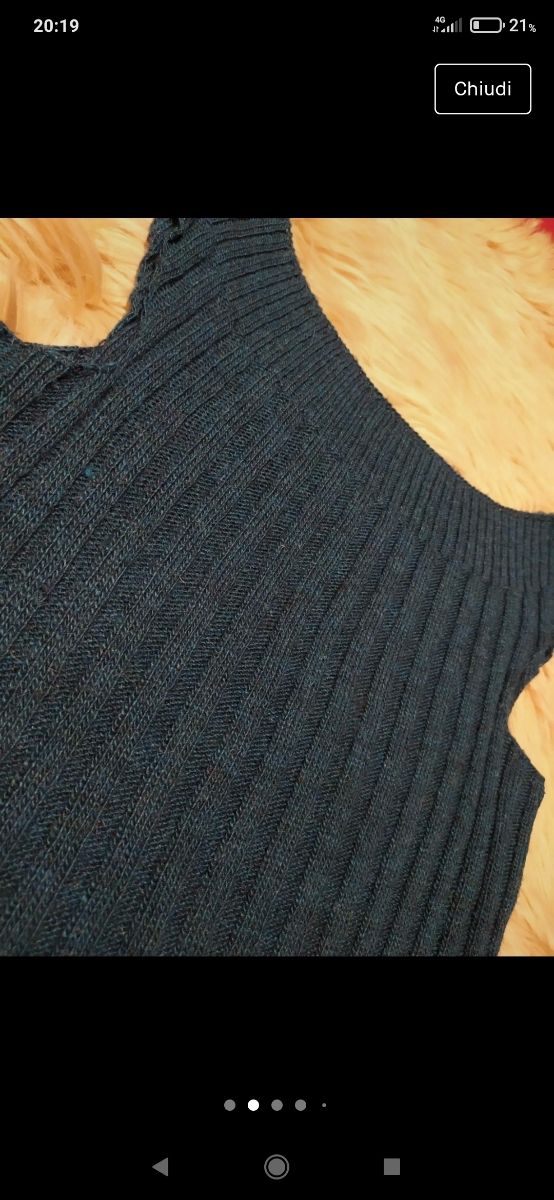 Maglione smanicato per donna