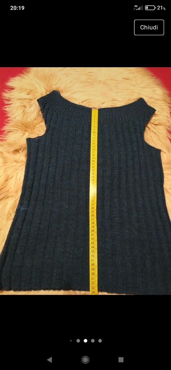 Maglione smanicato per donna