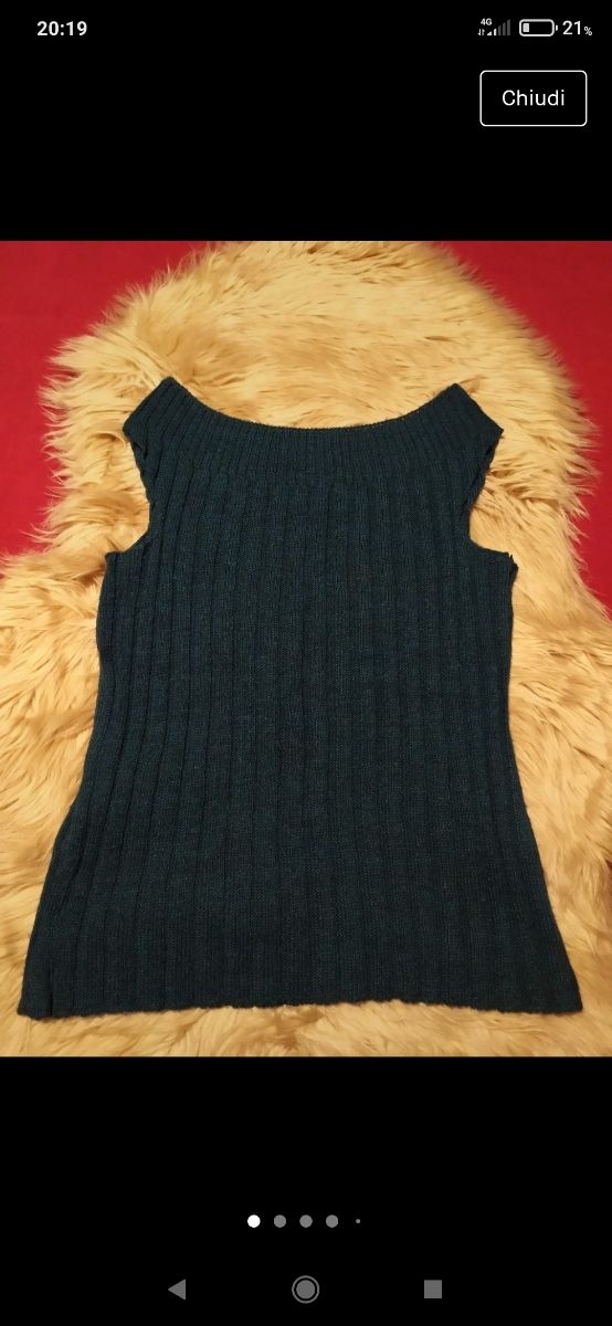 Maglione smanicato per donna