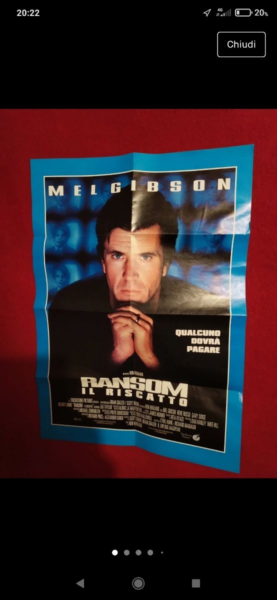 Poster Mel Gibson - Ransom Il Riscatto 49x35cm