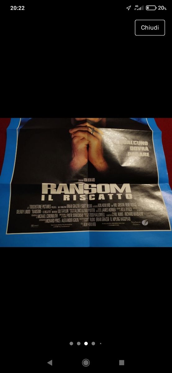 Poster Mel Gibson - Ransom Il Riscatto 49x35cm
