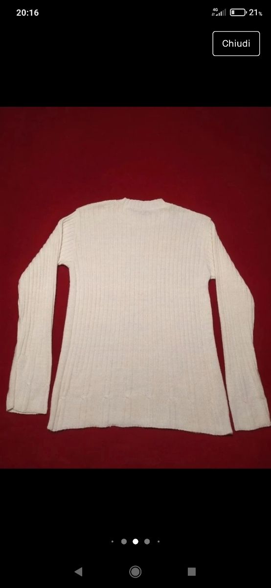 Maglione a maniche lunghe per donna Made in Italy