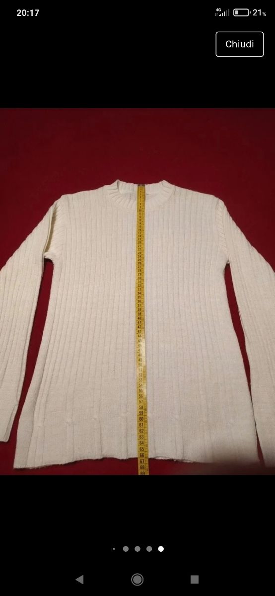 Maglione a maniche lunghe per donna Made in Italy