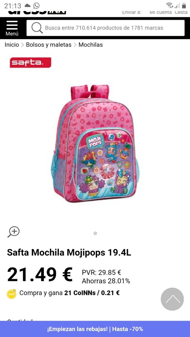 mochila moji pops