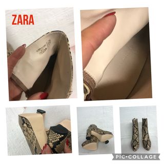BOTIN PIEL ZARA TALLA 39 serpiente