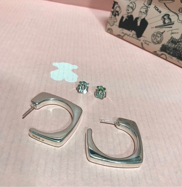 PENDIENTES CRIOLLAS TOUS PLATA 925 nuevos