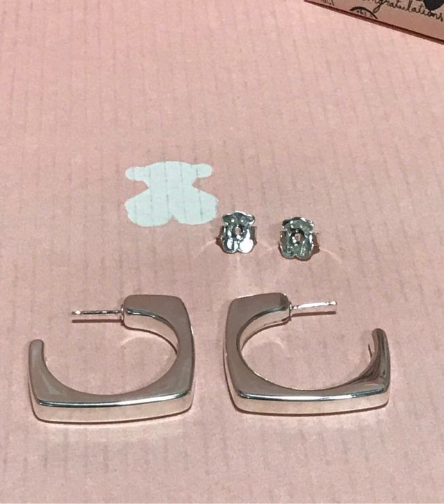 PENDIENTES CRIOLLAS TOUS PLATA 925 nuevos