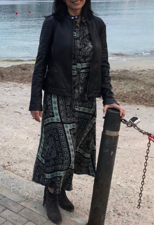 Vestido largo Stradivarius 