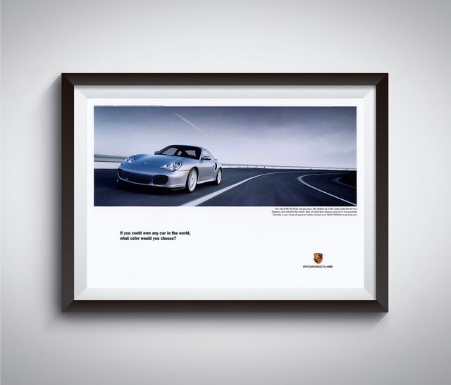 cartel publicidad porsche 996