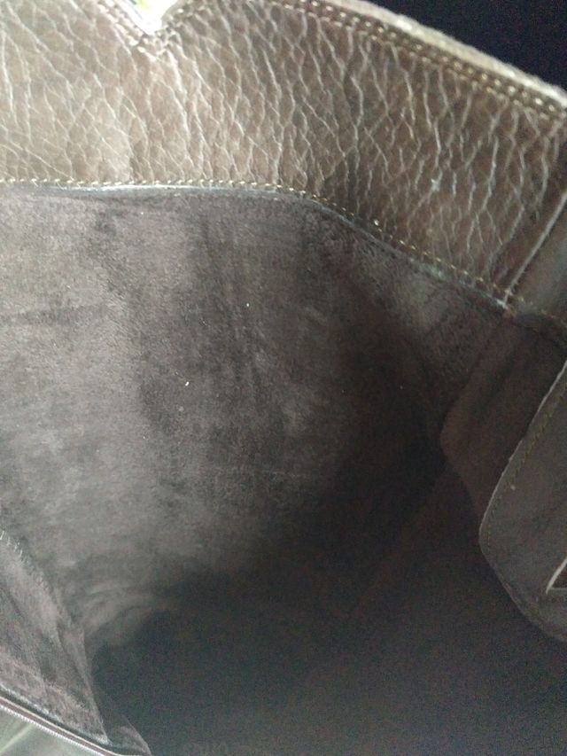 Botas de piel tacón cuña