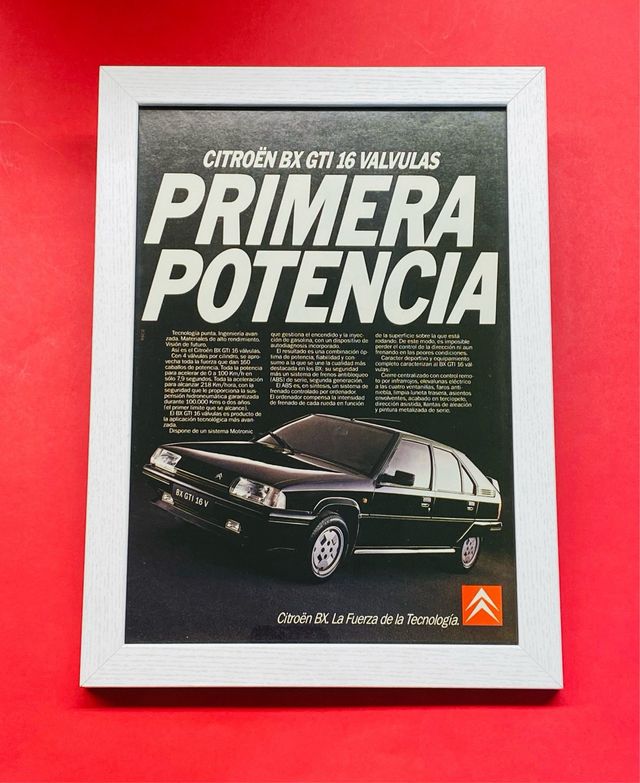CITROEN BX GTI 16v cuadro cartel publicidad