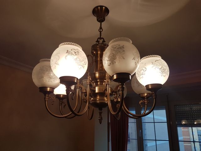 lampara techo araña antigua