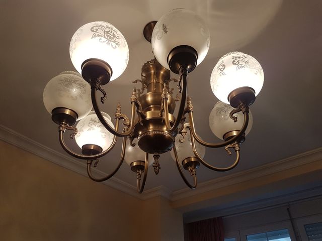 lampara techo araña antigua